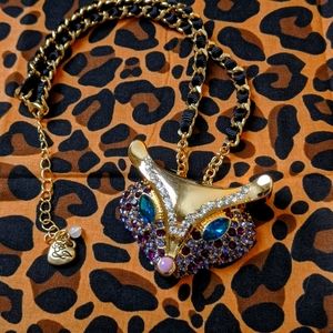 NWOT Betsey Johnson Fox Statement Necklace